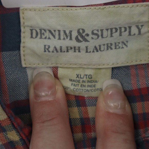 Ralph Lauren Shirt Mens XL Multicolor Plaid Button Up Long Sleeve Collared Top - Picture 2 of 16